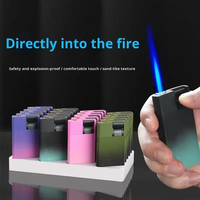 Briquet gonflable créatif personnalisé à couleur dégradée avec flamme bleue - Vente en gros usine de métal