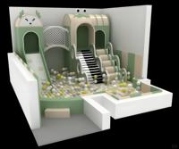 Fabricante de Equipos para Parques Infantiles Interiores, Estructura de Juego Suave de Múltiples Niveles para Centro de Entretenimiento Familiar, Piscina de Pelotas con Tobogán