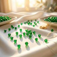 Pierres à coudre YAXI P291 vert fougère premium 4 mm, en époxy, revêtement diamant AB, transparentes comme du cristal, durables, écologiques, perles à 2 pointes pour vêtements