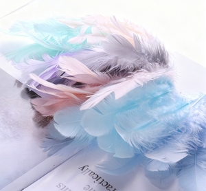 Decoraciones de Atrapasueños de 5-9 cm, Manualidades para Bodas con Plumas de Gallina Teñidas, Adornos de Plumas para Disfraces de Carnaval, Decoración para Fiestas - Product Image 3