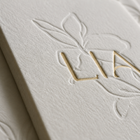Cartes de remerciement personnalisées, invitations de mariage, cartes de vœux avec logo en relief et designs sur papier texturé