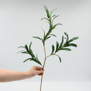 Rama de Olivo Artificial Dongchen Crafts de 72 cm, Flor de Seda Verde para Decoración de Bodas y Hogar, Flores para Jarrón - Product Image 1