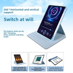 Étui de protection en cuir à trois volets pour <span class=keywords><strong>iPad</strong></span> <span class=keywords><strong>Pro</strong></span> 2024 Air 456, écran vertical rotatif 11 pouces, 1310.212.9 - Product Image 4