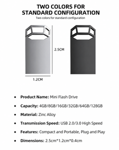 Chiavetta USB ad Alta Velocità da 16GB in Lega di Alluminio con Design Rotante, Doppia Interfaccia USB 2.0 / USB 3.0 per Telefoni Cellulari e <span class=keywords><strong>Computer</strong></span> - Product Image 4