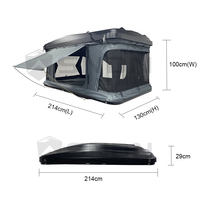Carpa de Techo SNDN de Alta Calidad, Carcasa Rígida de ABS, Impermeable, Amplio Espacio Interior, Ligera, para Vehículos 4x4, para 4 Personas, con Ventana Grande