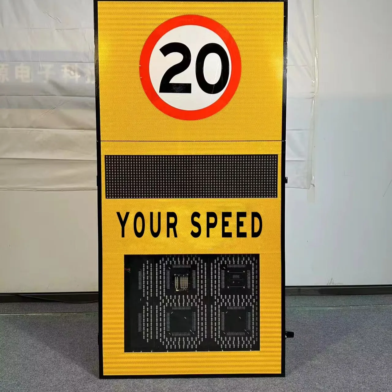 Wireless Detachable Mph Holder Outdoor Traffic Road Warning Electronic Or Solar Powered Radar Speed Signs