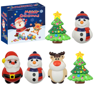 Jouet pour chien de Noël en PU à rebond lent Jincan, balle anti-stress pour enfants de 5 à 7 ans, vente en gros, à presser pour garçons et filles - Product Image 1