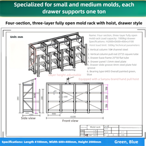 Estante de Almacenamiento de Acero Resistente al por Mayor, Cajón Duradero, Estantes Apilables de Alta Calidad para Uso <span class=keywords><strong>Industrial</strong></span>, Estanterías para Almacén - Product Image 4