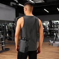 Sac de sport magnétique pour homme avec porte-bouteille, pochette pour téléphone, sac à bandoulière imperméable pour bouteille d'eau