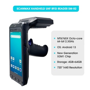 स्कैनर मैक्स एंड्रॉइड 13 4 + 64 जीबी 2mp ip65 वाटरप्रूफ 2.3 घज SM-R2 20 मीटर आईएसओ <span class=keywords><strong>18000</strong></span>-<span class=keywords><strong>6c</strong></span> uhf हैंडहेल्ड RFid रीडर - Product Image 4