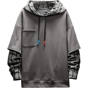 <b>Mens</b> Casual <b>Pullover</b> Hoodie Unisex Long Sleeve Pocket Hooded Sweatshirt Breathable French Terry Top - Product Image 1