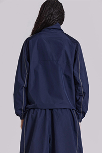Conjunto Deportivo Cortavientos Reflectante con Ribete Personalizado, Estilo Casual, Transpirable, de Nylon, Corte Holgado, para Primavera - Product Image 5
