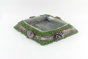 Jardinière en mousse naturelle faite à la main de conception classique <span class=keywords><strong>Pot</strong></span> de fleur intérieur/extérieur écologique dernier modèle <span class=keywords><strong>Pot</strong></span> de <span class=keywords><strong>cache</strong></span> pour l'utilisation au sol - Product Image 5