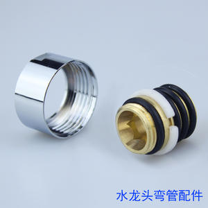 Robinet d'eau chaude et froide avec écrou de fixation pivotant en cuivre massif, 24 grands écrous courbés, accessoires pour évier de cuisine - Product Image 3