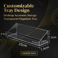 Plateau de vanité moderne personnalisé en acrylique transparent de 5 mm d'épaisseur avec étagère métallique, montage facile, DIY, pour salle de bain, décoration intérieure, bureau, hôtel