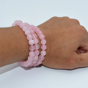 Commercio Assicurazione Perline <span class=keywords><strong>di</strong></span> Pietra Naturale <span class=keywords><strong>di</strong></span> Alta Qualità 4/6/8/10/12MM <span class=keywords><strong>Rosa</strong></span> Del Braccialetto Del <span class=keywords><strong>Quarzo</strong></span> - Product Image 2