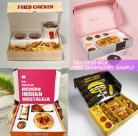 Einweg-Biryani-Box mit Fächern aus Kraftpapier für Reis, Brathähnchen, Obstsalat, Snacks, Gebratenen Reis, Bento-Verpackungsbehälter