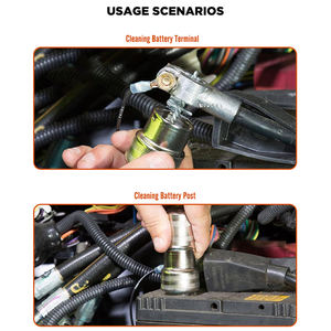 Cepillo de limpieza para terminales de batería de coche, herramienta de cerdas para limpiar postes de batería de vehículos - Product Image 5