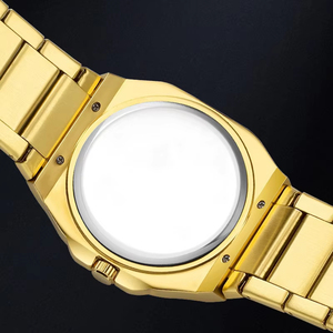 Montre San Martin en acier inoxydable, mouvement à quartz carré, montre intelligente de haute qualité pour hommes, montre à quartz de luxe pour hommes, logo - Product Image 5