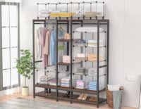 Armoire modulaire Magic Panel, meuble de rangement multifonctionnel à grille pour vêtements, étagère autoportante pour chambre et dortoir