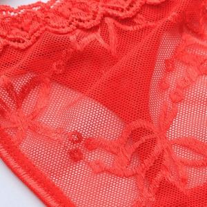 Culottes string en dentelle pour femmes, motif floral, taille basse, lingerie sexy, string en dentelle cils et cœur - Product Image 5