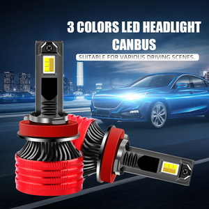 3000K 4300K 6000K Tricolors <b>Led</b> Light Bulbs 150W High Low Beam H4 H7 H11 9005 9006 <b>Led</b> <b>Headlights</b> - Product Image 2