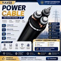 Kostengünstiges Aluminium YJLV22 3-adriges 15kV Armiertes Stromkabel XLPE-Isolierung Stahlband-Armiertes Untergrund-Mittelspannungskabel