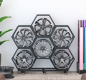 Wood Heavy Duty Modern Standing Type Display <b>Rack</b> for <b>Kitchen</b> Use with Multifunctional Design - Product Image 2