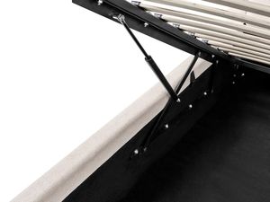 Lit ottoman rembourré avec vérin hydraulique réglable, base de rangement gain de place, plateforme de lit minimaliste/velours pour hôtel - Product Image 4