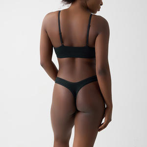 SK1233&SK1233-1 Slip Tanga Sexy in Jersey di Cotone, Intimo Traspirante Antibatterico, Reggiseno e Mutandine per il Relax - Product Image 4