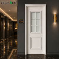Portes WPC avec verre, sur mesure, en composite bois-plastique, durables, écologiques, pour chambre et appartement, prix de gros, surface premium