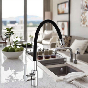 Duy nhất-xử lý phong cách cổ điển nhà bếp tap mạ kết thúc bồn rửa Mixer vòi Pull-out linh hoạt Hose màu sắc khác nhau lưu vực vòi nước - Product Image 3