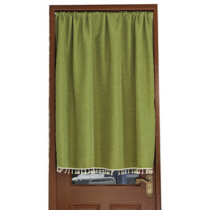 Tenda a Metà Altezza in <span class=keywords><strong>Lino</strong></span>-<span class=keywords><strong>Cotone</strong></span> Tinta Unita DaiRui per Porte e Ingressi - Product Image 4