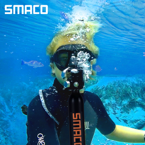 Smaco 0.5L Scuba Diving duy nhất oxy xi lanh màu đen màu xanh lá cây nhỏ bể không khí dưới nước thiết bị thể thao - Product Image 6