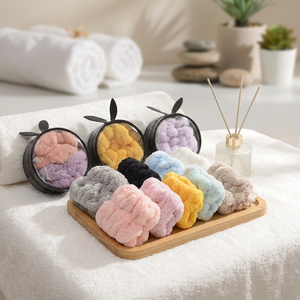 Ensemble de bandeaux absorbants doux en microfibre pour le visage et les poignets, serviettes anti-transpiration pour le lavage des mains - Product Image 1