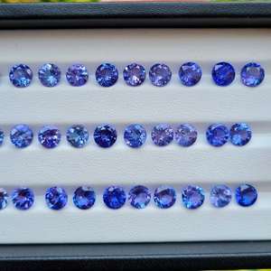 Piedra preciosa suelta de corte redondo facetado de tanzanita Natural 100% para venta al por mayor precio de fábrica piedra para fabricación de joyas uso venta a granel OEM - Product Image 2