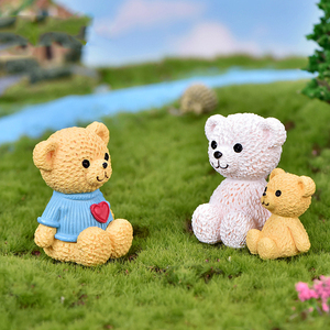 Cute Mini Bear Figurine <b>Miniatures</b> Animal Charm Ornaments for Landscape Decorations DIY Accessories - Product Image 3