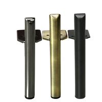 Jambes de canapé en métal et noir, 1 paire, Style pistolet doré de luxe, pied de meuble, Table de chevet, meuble TV, support de salle de bains
