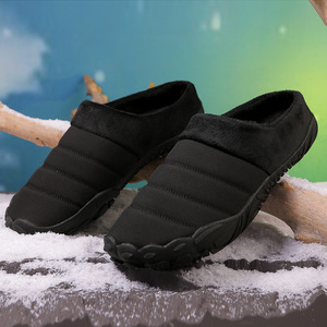 Winter Plush Slippers Closed Toe <b>Rubber</b> Outsole Anti Slip Indoor Outdoor Wear Unisex Size 36-48 - Product Image 2
