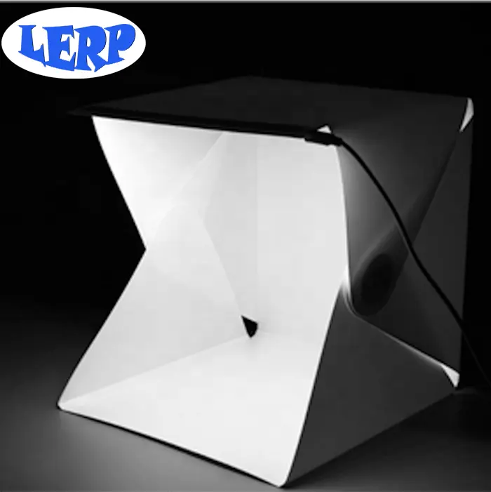 Lerp&Portable foldable LED mini photo studio light box Photography Studio for mobile or camera with 20/30/40cm