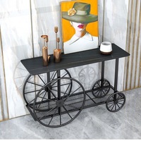 Vente en gros Café haut de gamme Couloir Vélo de luxe Tables console modernes en marbre avec pieds en fer