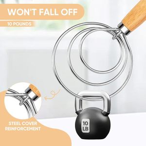 Batidor de Masa Danés de Acero Inoxidable con Mango de Madera, Batidor de Huevos, Batidor de Masa para Pan, Apto para Lavavajillas y Horno - Product Image 2