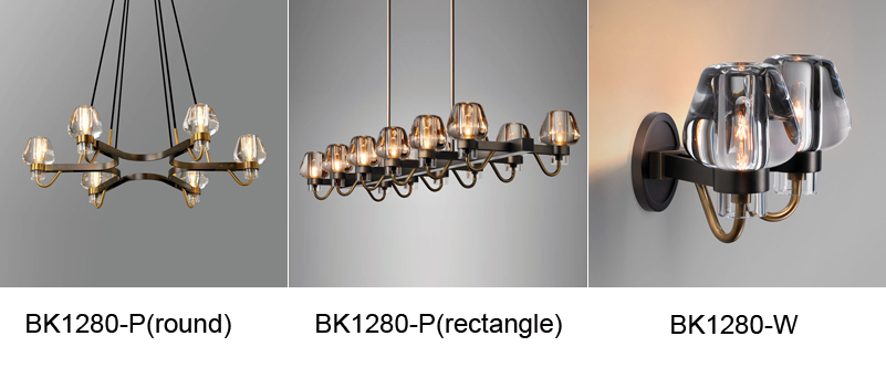 Modern Restaurant Hotel lobby dinning chandelier rectangle chandelier E14 crystal glass dining room copper hanging lamp fixture