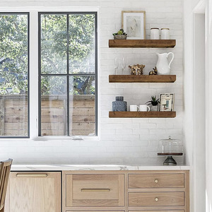 Estantes flotantes <span class=keywords><strong>Estante</strong></span> de <span class=keywords><strong>baño</strong></span> Dormitorio Cocina Granja <span class=keywords><strong>Estante</strong></span> de libros <span class=keywords><strong>pequeño</strong></span> <span class=keywords><strong>para</strong></span> pared Juego de 3 de 16 pulgadas, Marrón rústico (015-BN3) - Product Image 5