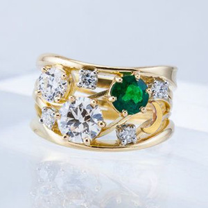Anello con Linee Geometriche Intrecciate per Donne, Gioiello da Dito con Pietra Scintillante, Moda per Uso Quotidiano - Product Image 2