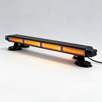 Barre lumineuse d'avertissement LED ambre double face 12V 24V à fixation magnétique sur toit, clignotante, pour camions de remorquage et véhicules utilitaires