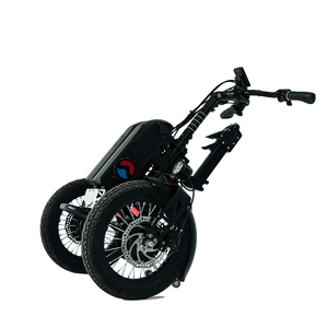 Kit de conversion de <span class=keywords><strong>fauteuil</strong></span> <span class=keywords><strong>roulant</strong></span> Q8 pour l'extérieur, facile à installer et à démonter, <span class=keywords><strong>avec</strong></span> moteur double 400W et double roue - Product Image 2