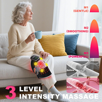 Masseur de genou à lumière rouge rechargeable Zones de vibration, Relaxation musculaire, Fonction chauffante pour le genou