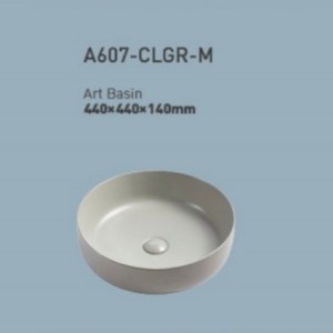 Vasque de comptoir en céramique mate CR 510x405mm, lavabo rectangulaire artistique sans trous - Product Image 3