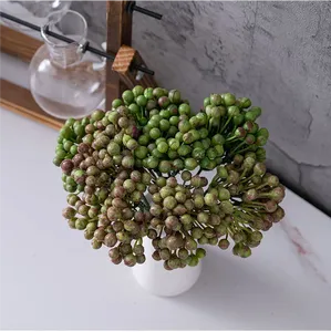 Fleurs artificielles de style europé<span class=keywords><strong>en</strong></span>, petits grappes de fruits, décorations de salon, accessoires floraux de Noël, baies artificielles - Product Image 2